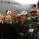 Victorious with Libyan soldiers on her departure from Tripoli in Oct. 2011.
